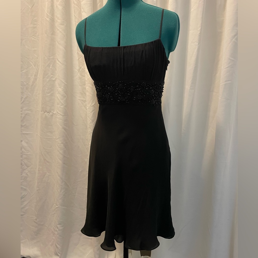 Ann Taylor beaded black dress